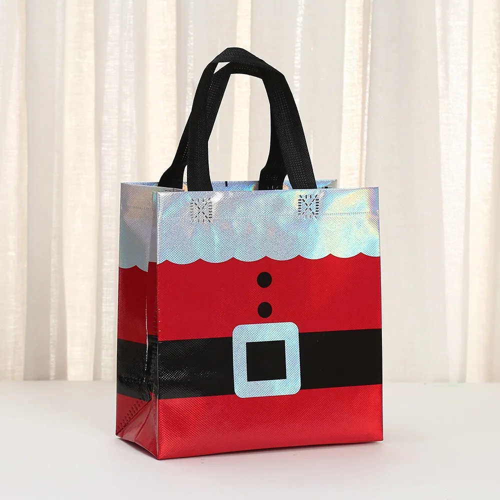 Christmas Gift Bag Creative Non-Woven Gift Bag Christmas Candy Packaging Waterproof Cartoon Santa Bag For Shopping Holiday