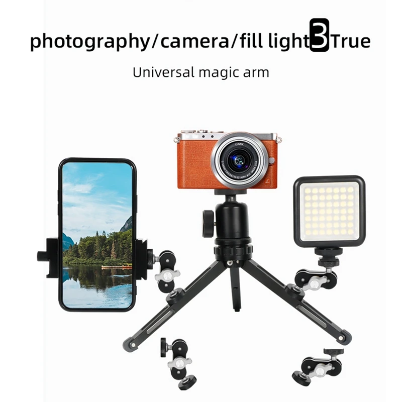SLR 카메라 매직 핸드 1/4 인터페이스, 휴대폰 사진 필 라이트 브래킷, 범용 조정, 이상한 손, 1 피스