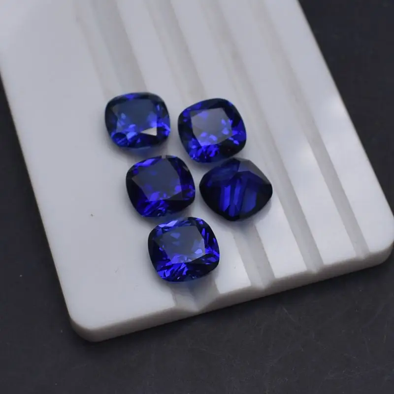 

Natural Blue Sapphire Unheated Square Cut Gemstone VVS Loose Gemstone Multiple Sizes to Choose