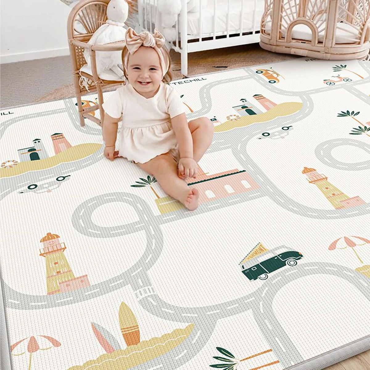 5 Sizes Available Non-toxic Baby Activity Gym Crawling Play Mats Carpet Baby Game Mat for Children's Safety Rugs Folding Sending