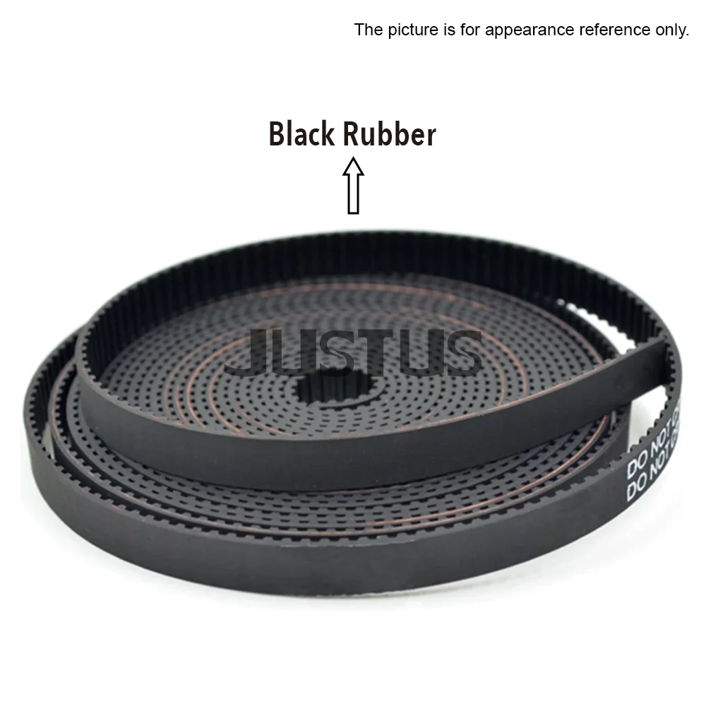 2GT Open Timing Belt White/Black PU Black Rubber 2mm Pitch Open End Synchronous Belt Cuttable for 3D Printer CNC Laser Engraver