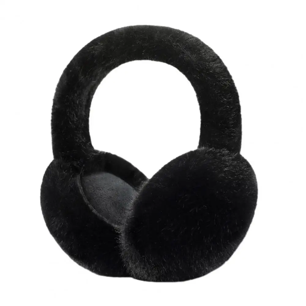 Foldable Earmuffs Winter Imitation Rabbit Fur Earmuffs for Girls Women Cute Solid Color Ear Warmers for Outdoor Activities