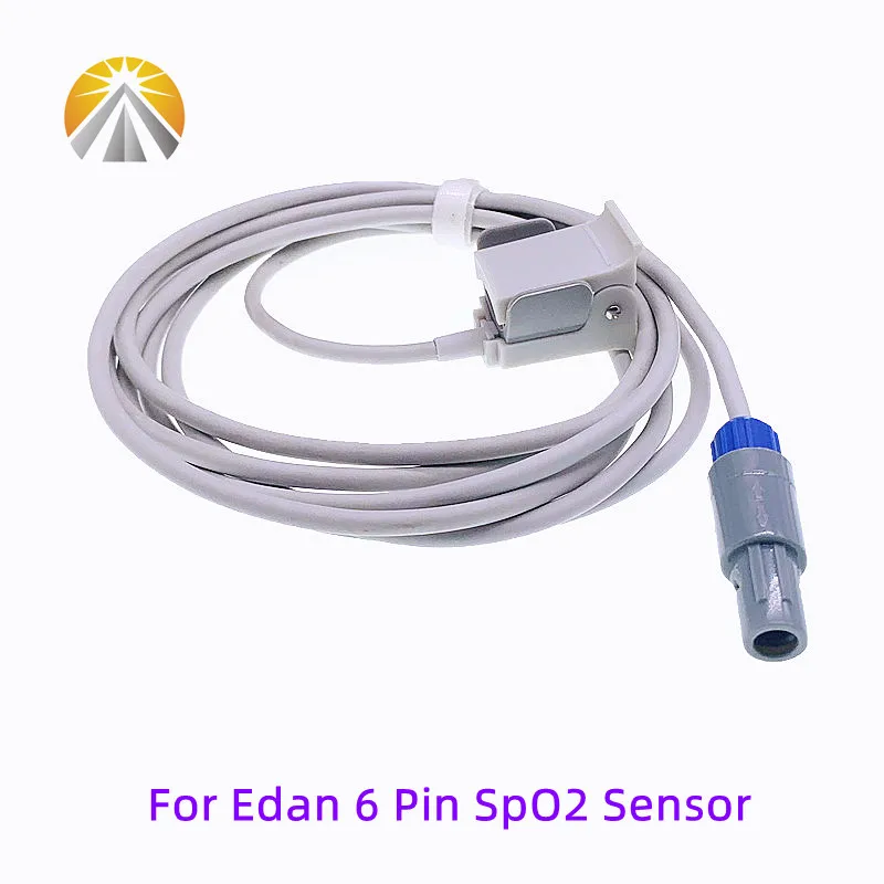 Reusable For Edan Creative Contec CMS9000 SpO2 Sensor 6 Pin SAO2 Probe Neonate Adult M3A M9 M8A iM9 iM80 No OXI Tech