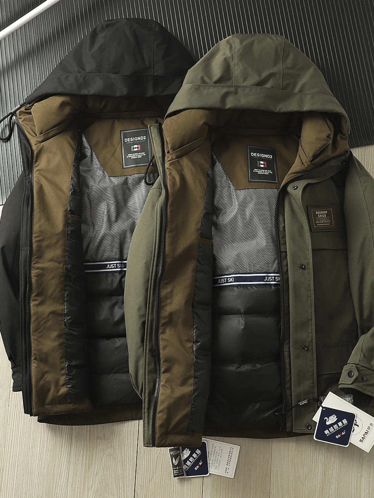 

Теплая пуховая куртка-пуховик для мужчин, зимняя уличная рабочая одежда, с капюшоном, утепленная, морозостойкая, модная, средней длины