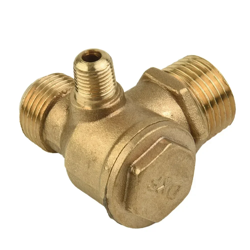 Air Compressor Replacement Valve, 3Port Brass Male Threaded Connector, Convenient Installation, High Reliability