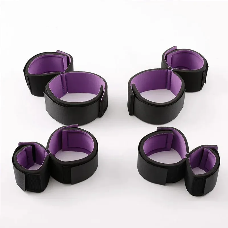 BDSM عبودية مجموعة ألعاب الكبار الكاحل الأصفاد الجنس لعب للنساء الأزواج الرقيق في السرير SM لينة حزام أصفاد الجنس متجر