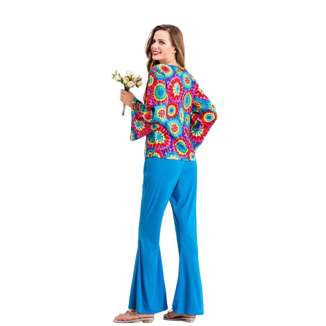 ديسكو الهبي لوهين 80s Sle زوجين مطابقة الهيب هوب ملابس البلد المغني أزياء مسرحية الإنتاج الصيني #4