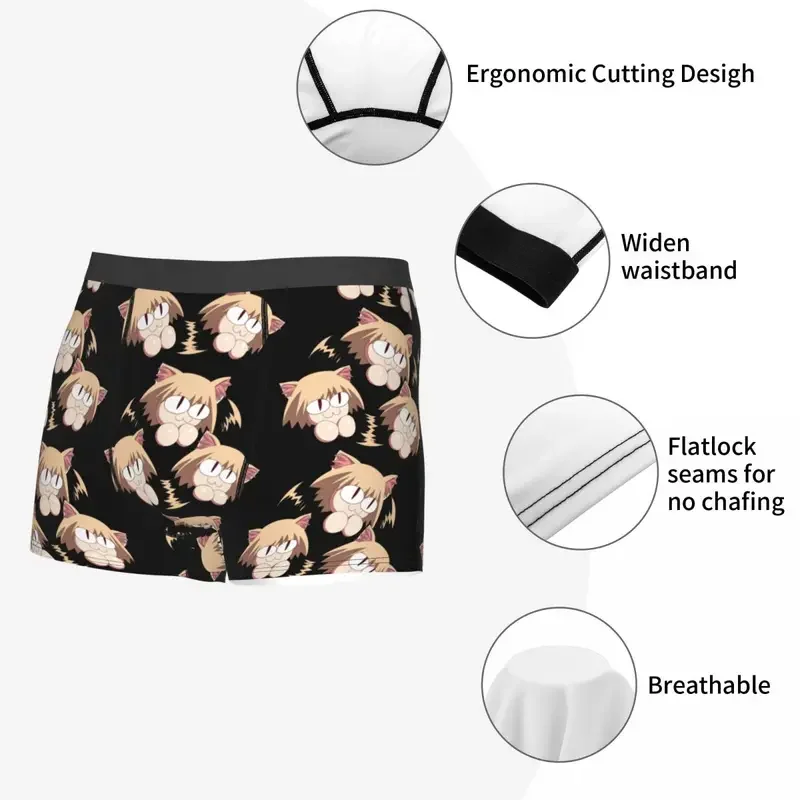 Neco Arc Meme bóxer personalizado para hombre, ropa interior transpirable, calzoncillos, bragas, gato, chica, fresco, Anime