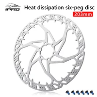IIIPRO 203MM Rotor 6 pernos disco de freno flotante con tornillos para HD, AM, E-bike, grava eléctrica, bicicletas de escalada en la calle nuevo