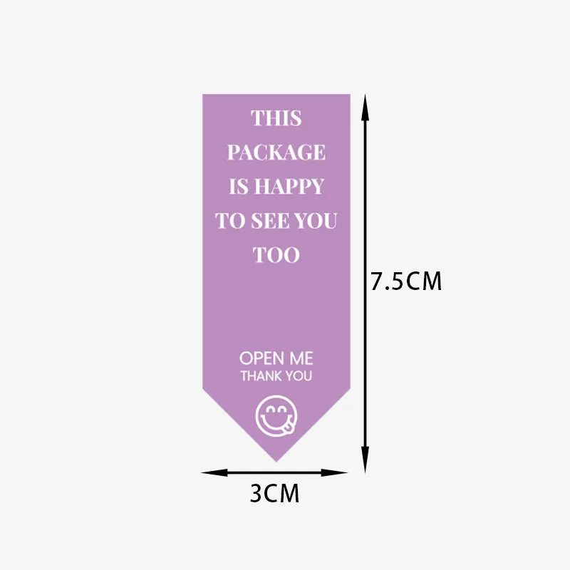50-100 Stück/Packung Rechteck Siegel Etiketten Aufkleber für Hochzeits feier dekorative Geschenk verpackungen dieses Paket freut sich, Sie Aufkleber zu sehen