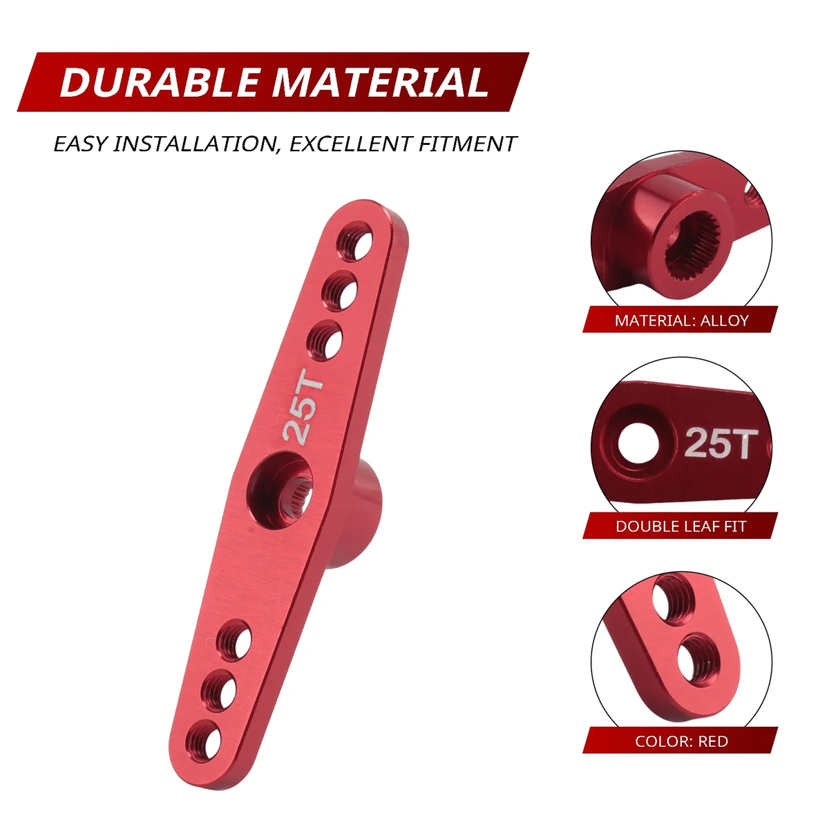 A03V 25T Steering Servo Arm Horn Metal Parts Double Steering Arm For Futaba