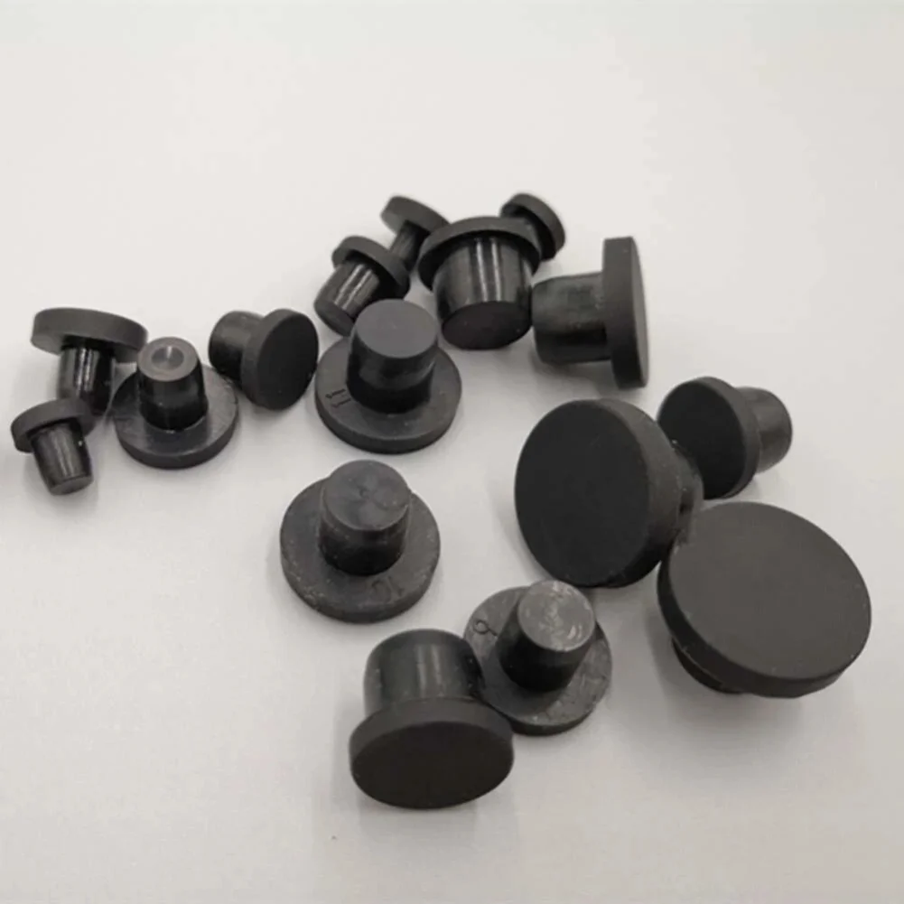 90Pcs Black Silicone Hole Cap Set 9 Sizes T Shape  Sealing Grommet For Pipe Tube Machinery Automotive Repair Tool Kit