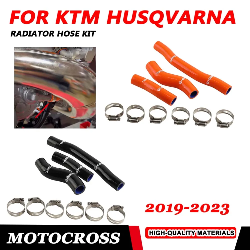 Silicone Radiator Hoses Water Coolant Hose For KTM HUSQVARNA SX XC TC TX 250 300 2019-2022 TE 250i 300i EXC TPI XC-W TPI 250 300