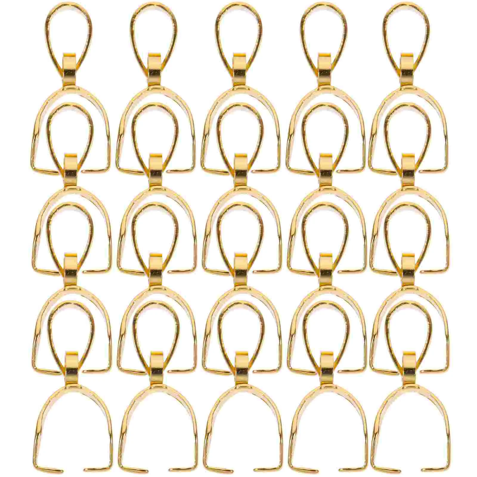 

20 Pcs Buckle Snap Bail Hook Pendants DIY Connector Jewelry Clasps Charm Pinch Bails for Making Necklace Pedant Link Connectors