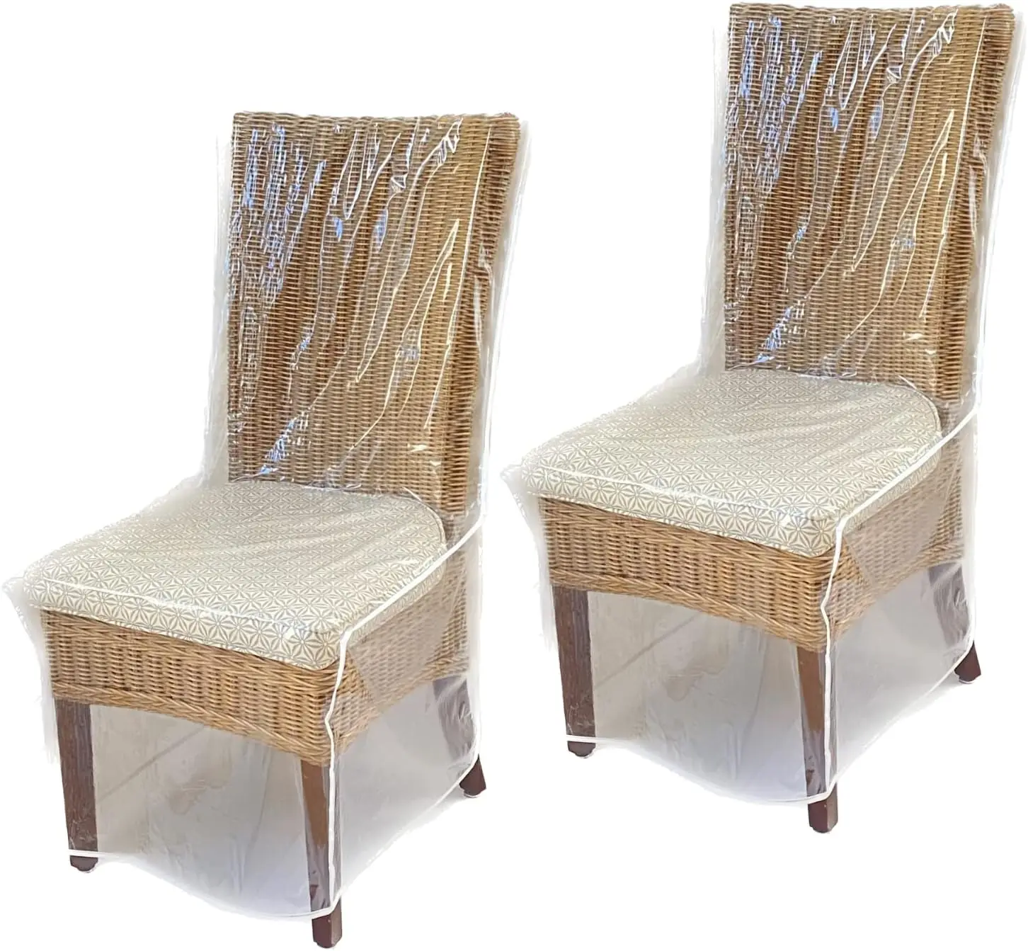 

Dining Room/Kitchen Chair Cover/Protector-2 Pack- Heavy Duty Clear Pvc Vinyl-No Dust/Spill/Pet Hair/Pet Claws, Easy Clean