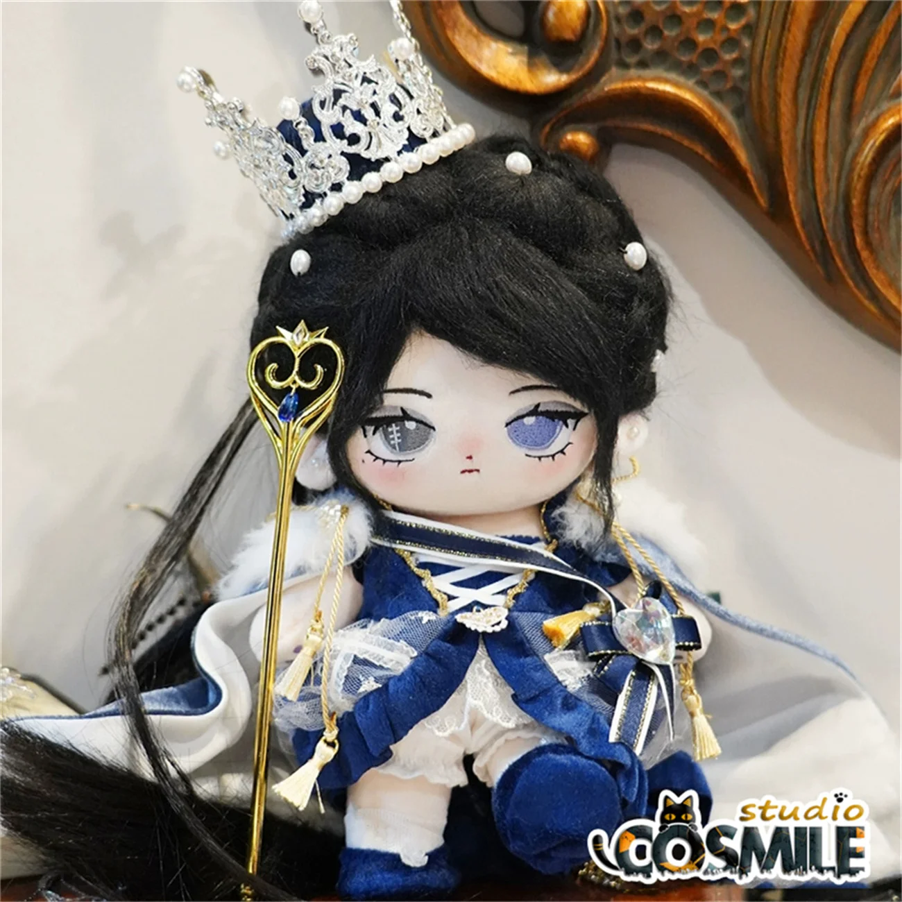 

European Royal Kingdom Princess Hime Gorgeous Dress Coronation Crown Sceptre for 20cm Plush Doll Clothes Clothing Costume Sa OM