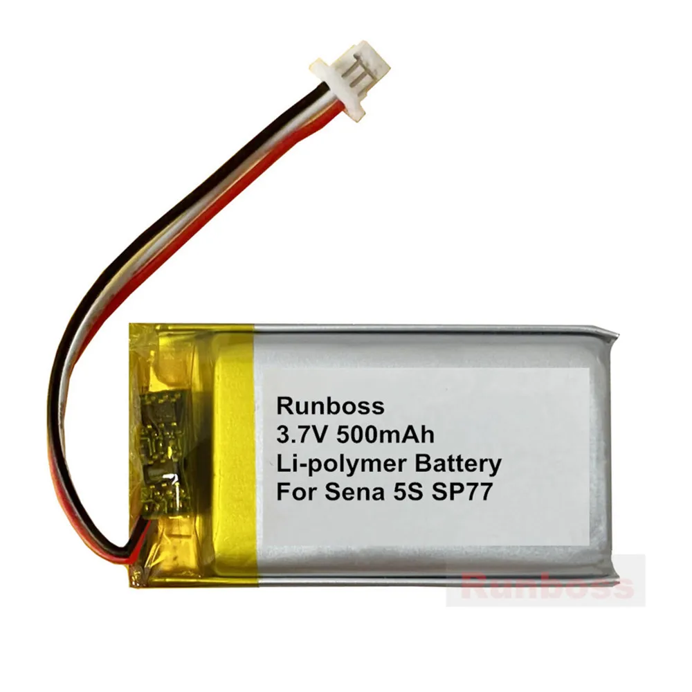 500mAh Replacement Helmet Battery For Sena 5S SP77 Bluetooth Headphone 3 Wires