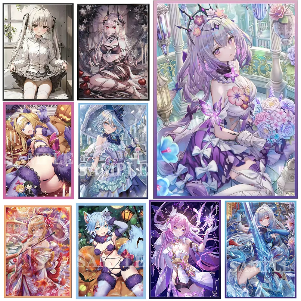 

60 шт. стандартного размера, милые защитные рукава для карт в стиле аниме для PTCG, рукава для торговых карточек, защитные чехлы для игровых карт