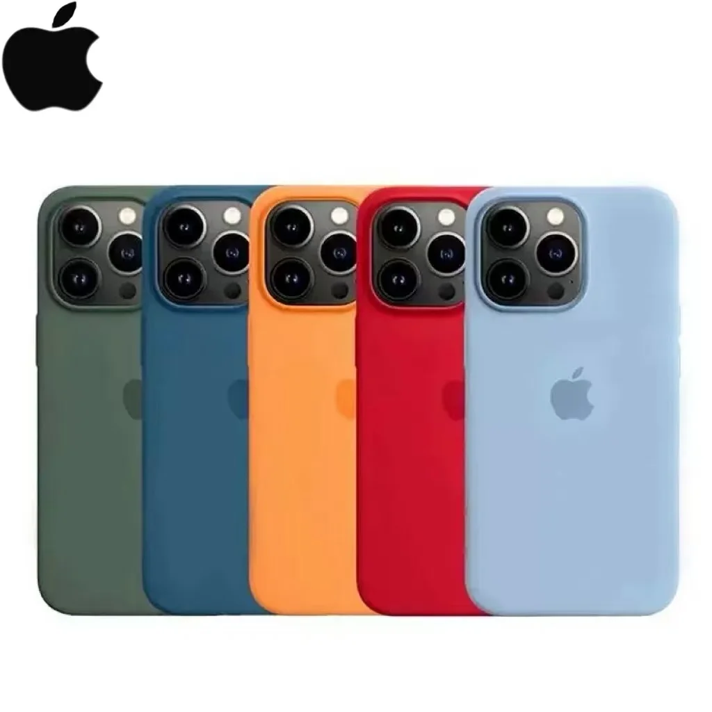 Original Official Silicone Case For Apple iPhone 14 13 12 15 16 Pro Max Cases For iPhone 15 Plus 13 12 11 Case Logo Full Cover