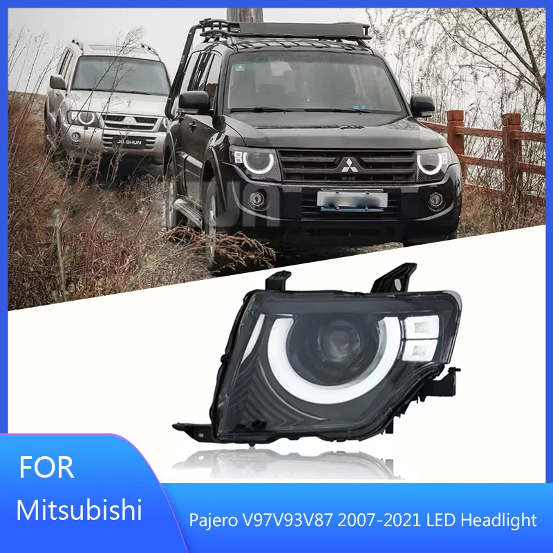 2 Pcs Car Light For Mitsubishi Pajero V97 LED Headlights 2007-2021 V93V87 LED Lens Daytime Running Light