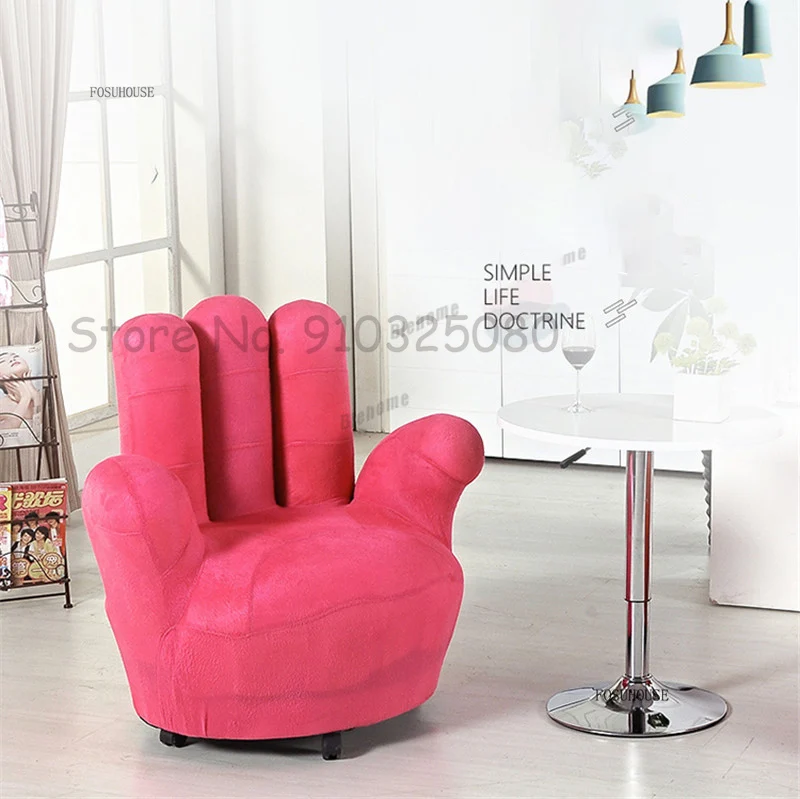 Stoff Fünf Finger Einzigen Faul Sofa Computer Stuhl Nordic Wohnzimmer Stühle Moderne Kreative Freizeit Wohnzimmer Stuhl