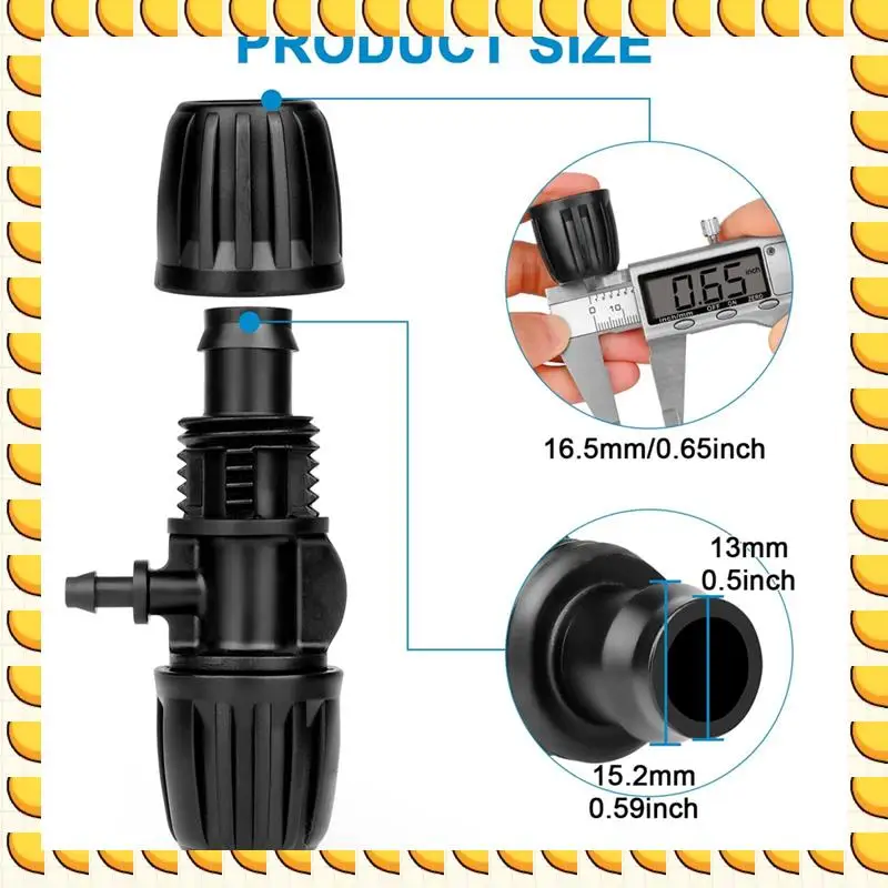 

BAAU 1/2 To 1/4 Drip Irrigation Fittings,25Pack Barbed Tee 1/2Inch Drip Irrigation Tubing To 1/4Inch Irrigation Tube Fitting