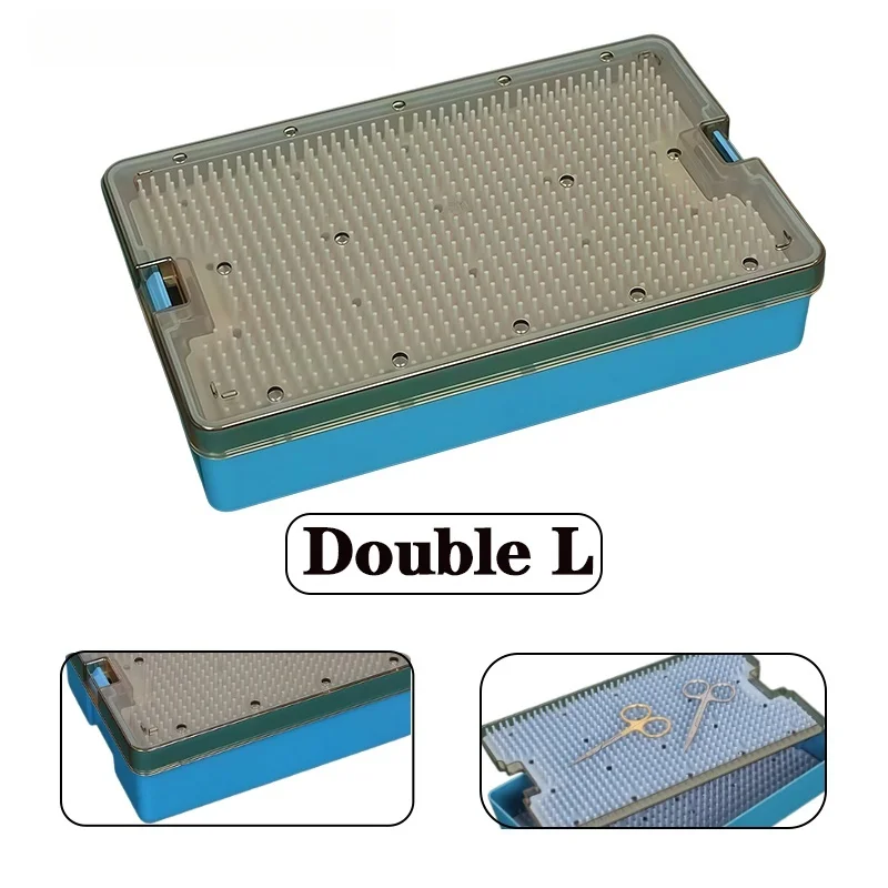 1Pcs High-Temperature-Resistant Silicone Sterilization Box; Surgical Instrument Sterilization Box;Sterilization Tray Case Box