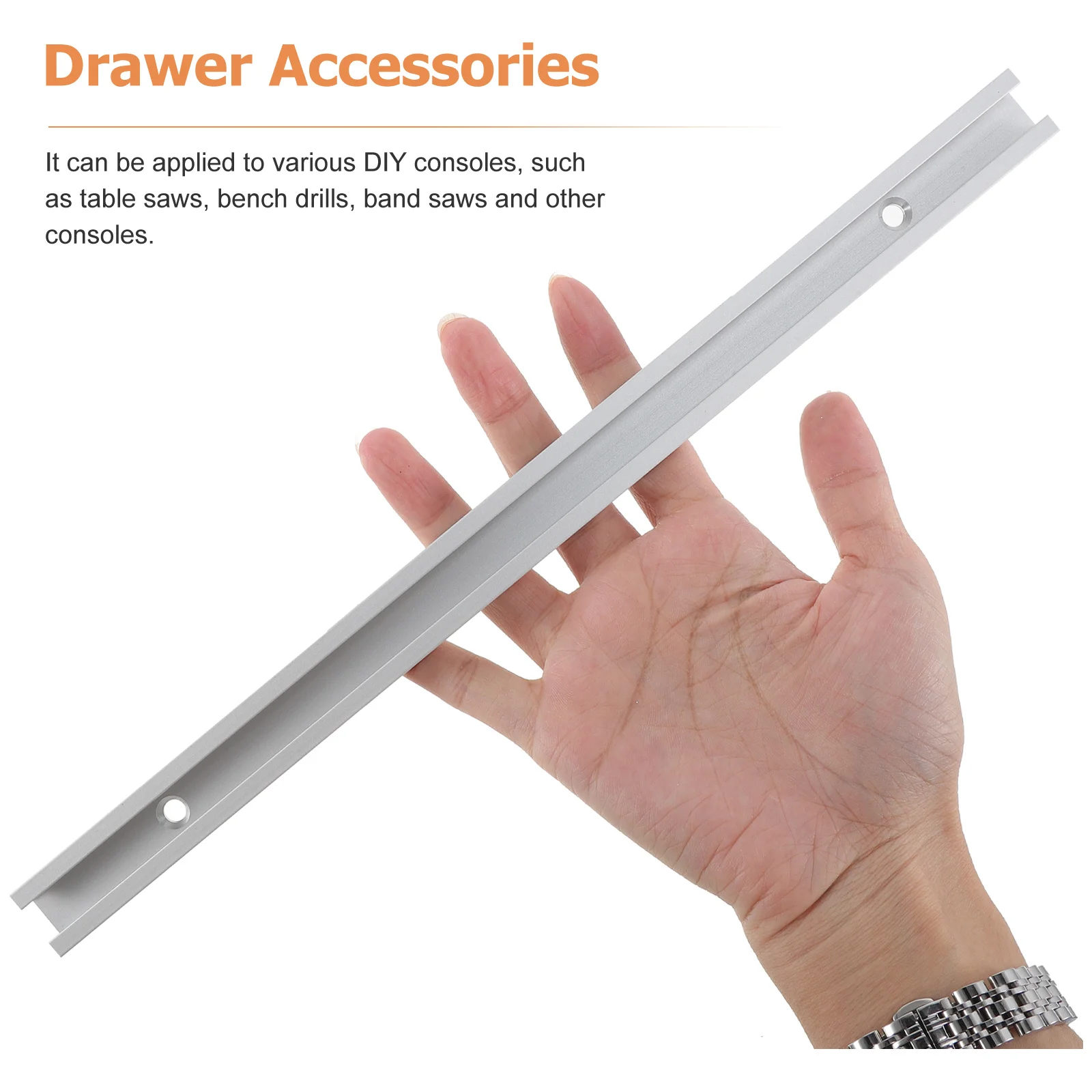 

2pcs Woodworking T-Track Aluminum Profile Linear Rail Design For Diy Table Saw Bench Drill T Slot Extrusion