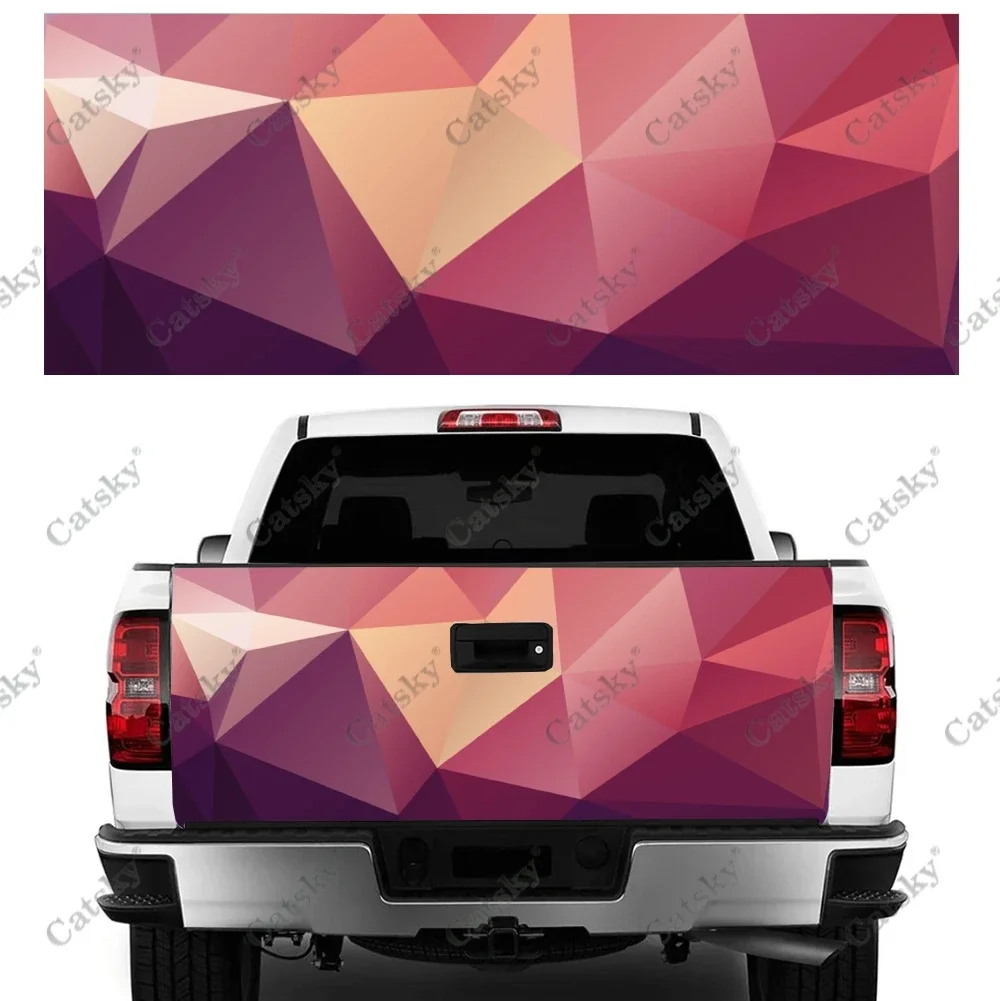 

Geometric Triangle Print Car Tail Trunk Protect Vinly Wrap Sticker Decal Auto Hood Decor Engine Cover for SUV Off-road Pickup