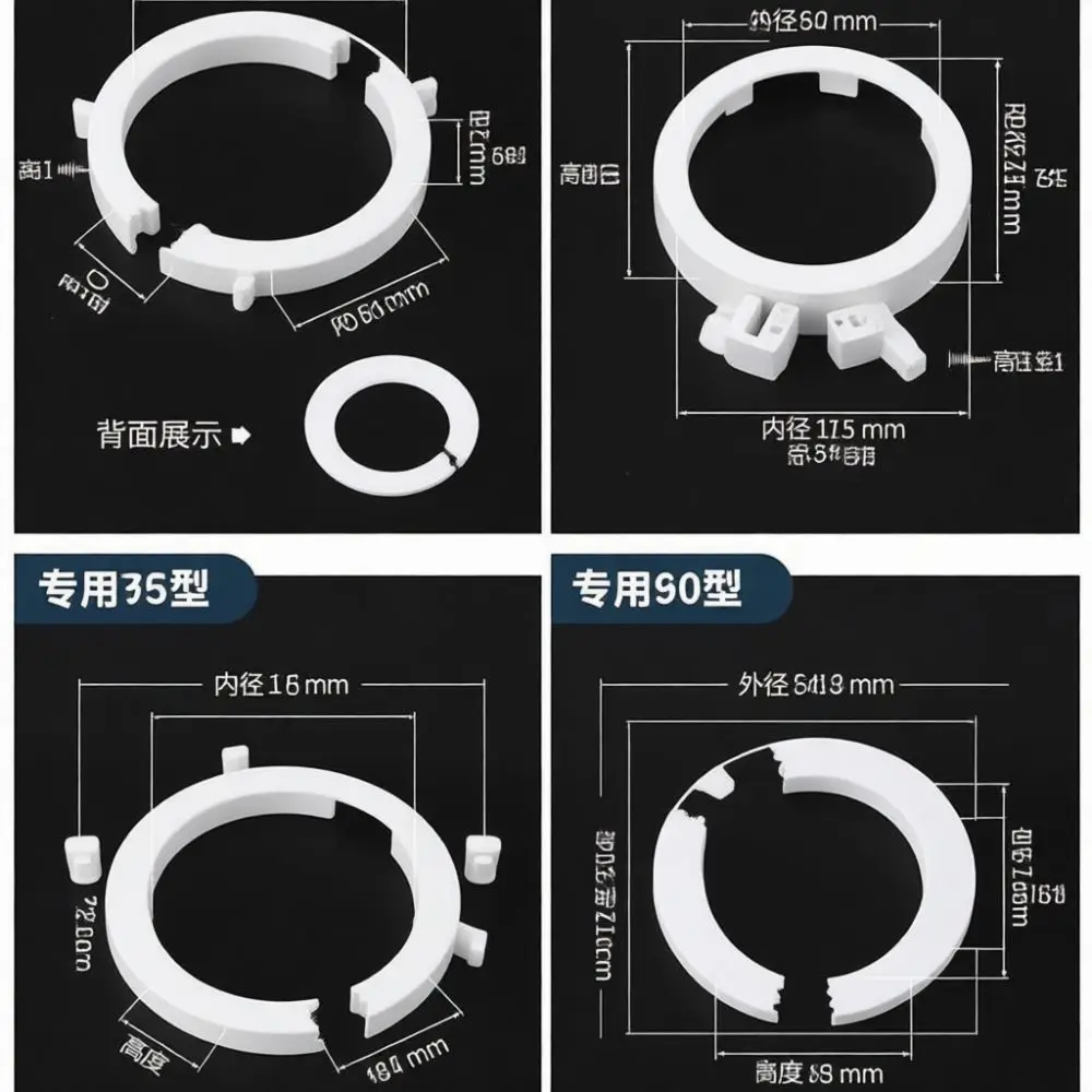 Snap On Pipe Escutcheon Plate Decorative Cover For Plumbing Sewer Conduit Hole Shield Wall Flange Plastic Base Cap