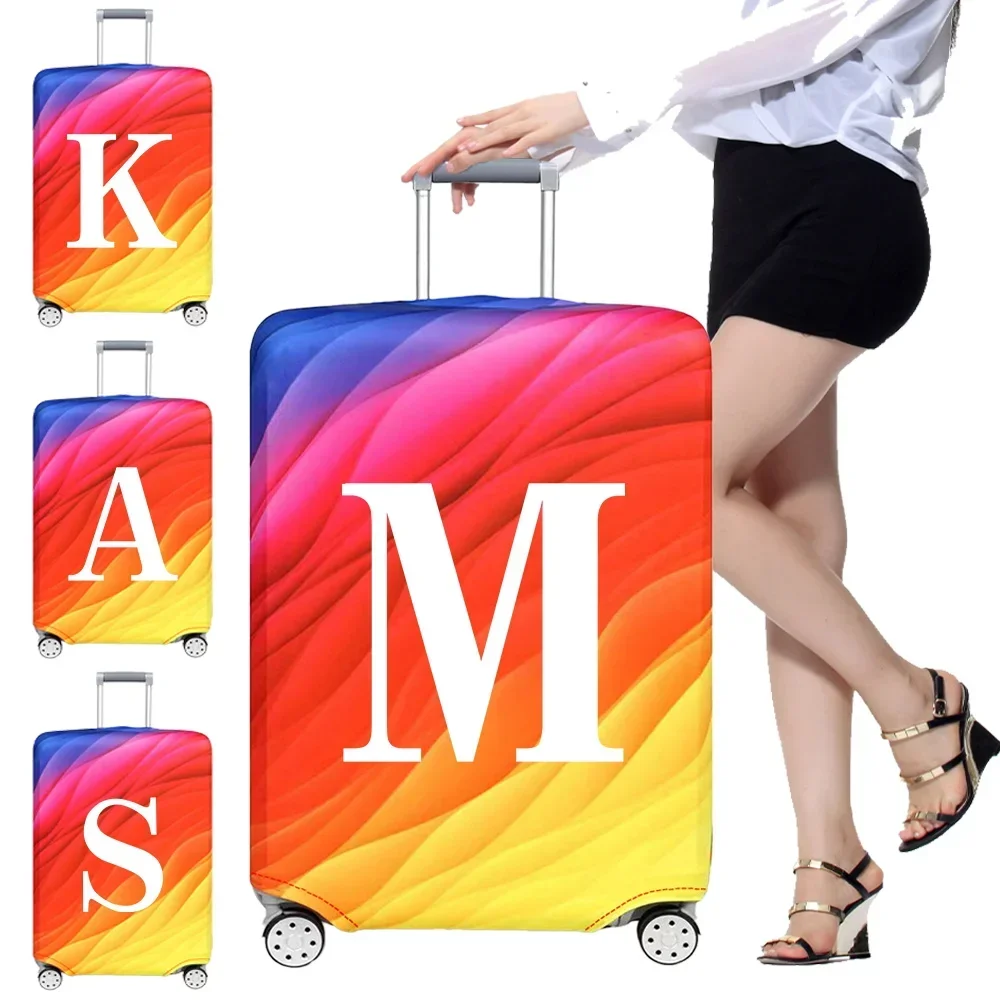 Luggage Compartment Protective Cover White Letter Series Resistant Fabric Dust Cover for18-32 Inch Travel Case Covers