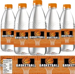 10/20/30pcs Basketball Water Bottle Labels Birthday Decor Waterproof  Stickers Wedding Birthday Anniversary Boys Party Supplies