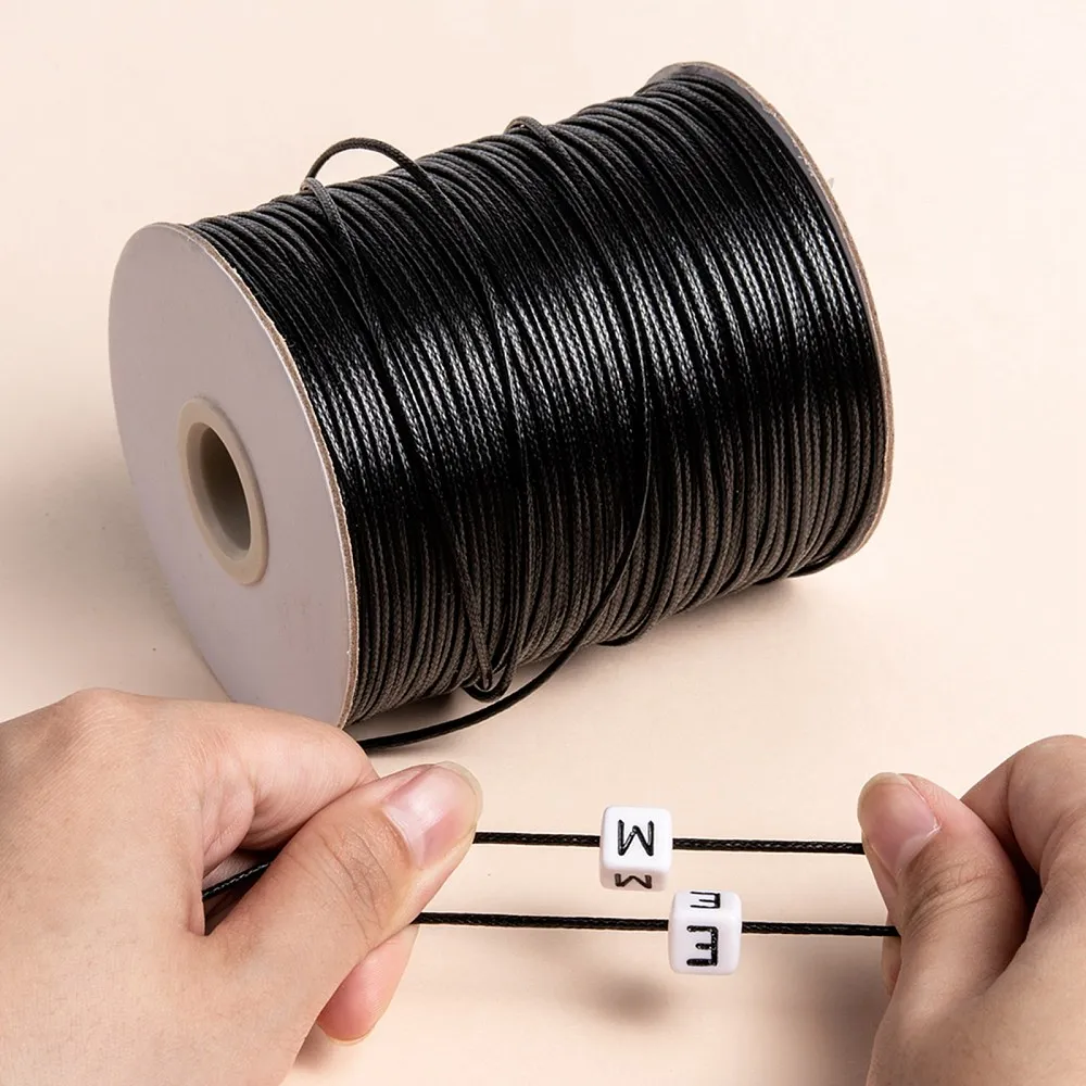 PandaHall 185 Yards/Rolle Koreanische Gewachste Polyester-Perlenschnur, 1,2mm Umweltfreundlich für Armband-Halsketten-Schmuckherstellung & Bastelbedarf – Detail 4