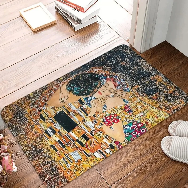 Gustav Klimt Oil Painting Bathroom Mat Doormat Living Room Carpet Entrance Door Rug Home Decoration Diatom Mud Bathroom Non-slip