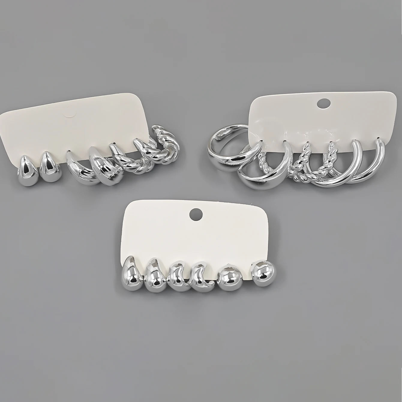 European and American cross-border new fashionable and simple women\'s earrings creative personality C-shaped CCB water droplet