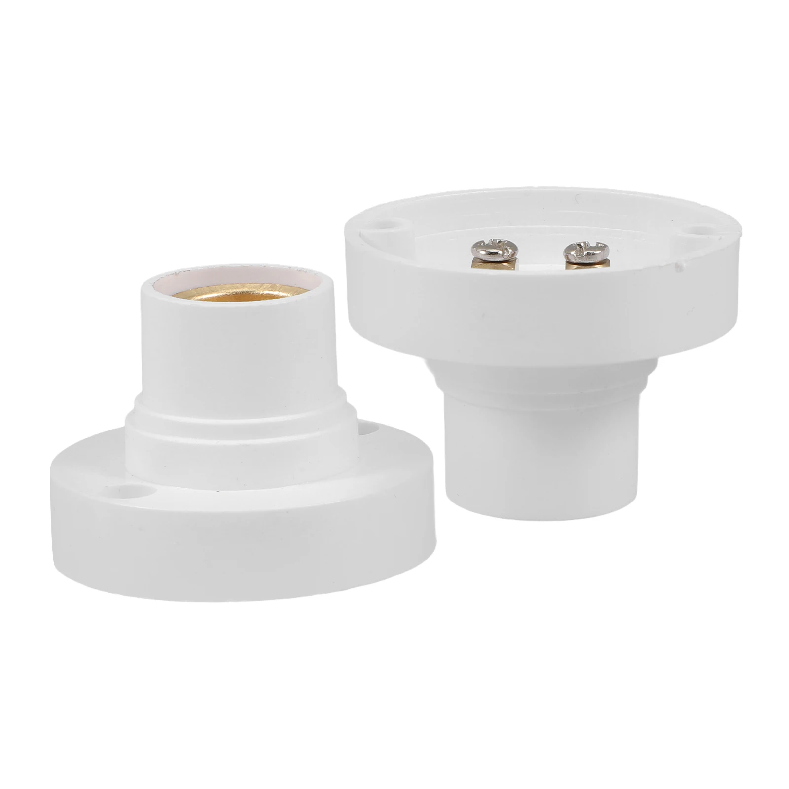 

2Pcs E14 Light Bulb Sockets 250V Durable Screw Lamp Holder Mini Round Base for LED Testing Various Lighting Fixtures