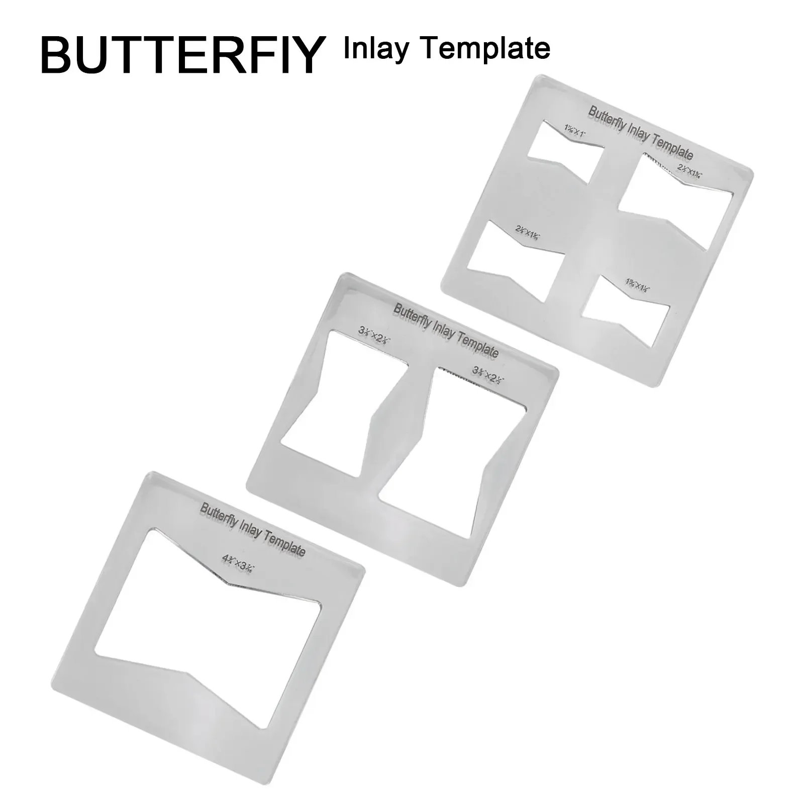 

Template Set Mosaic Template Router Bits Set Transparent View-ability Inlay Template Key Decorative Garden Tools
