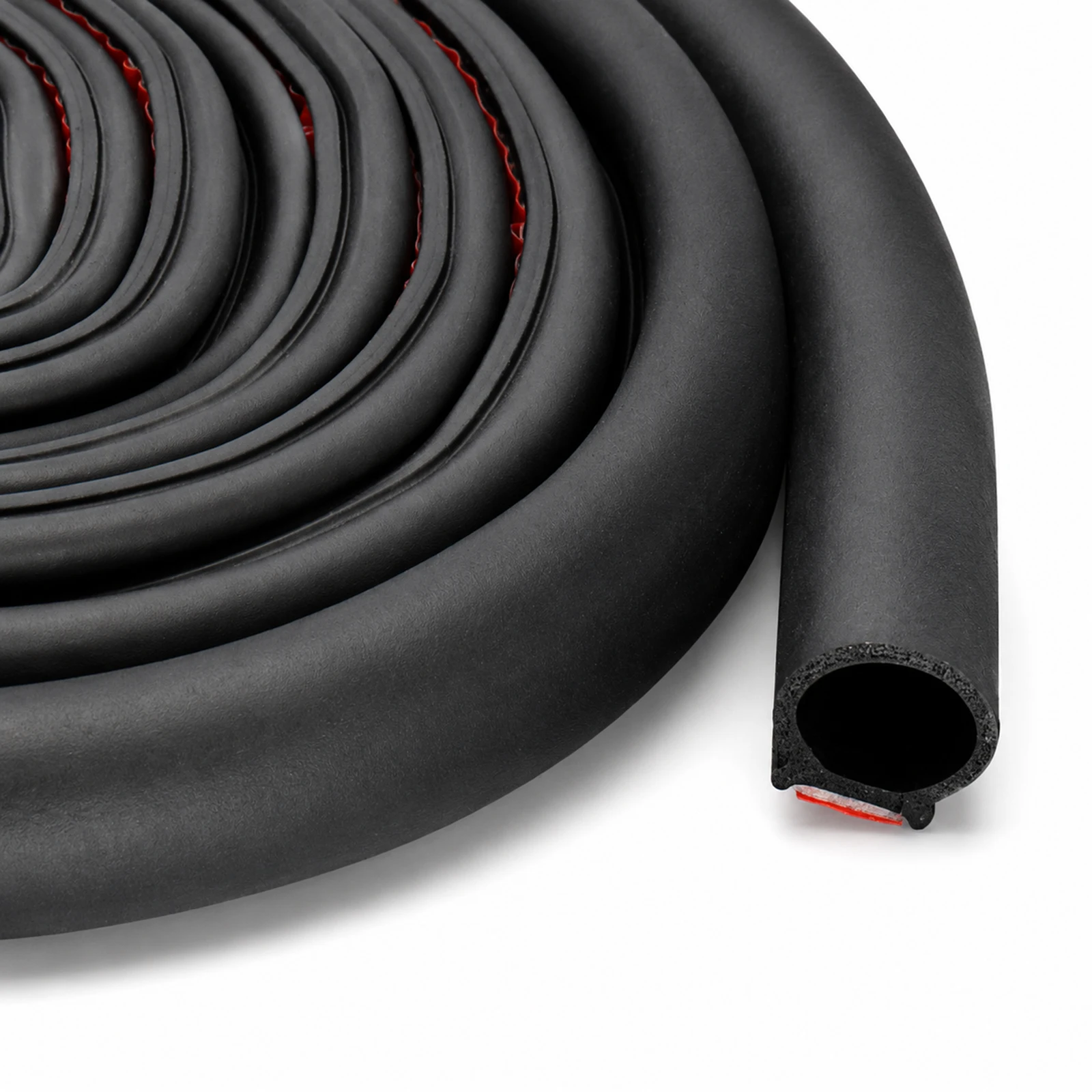 Car Rubber Door Seal Strip Big D Type Sealing Weatherstrip Universal Noise Insulation EPDM Waterproof For Honda Kia VW Opel Ford
