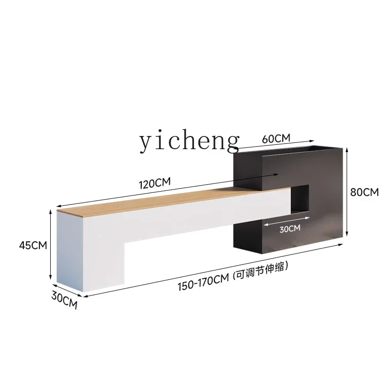 L13 Outdoor Preservative Wood Flower Box Bench Commercial Pedestrian Street Community Garden Landscape Enclosure