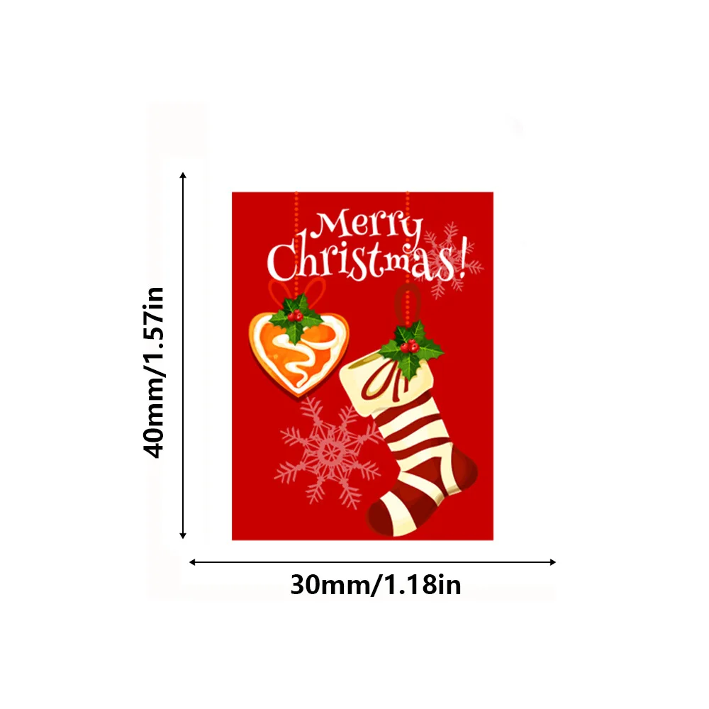 500Pcs Merry Christmas Stickers Christmas Theme Seal Labels Stickers For DIY Gift Baking Package Envelope Stationery Decor