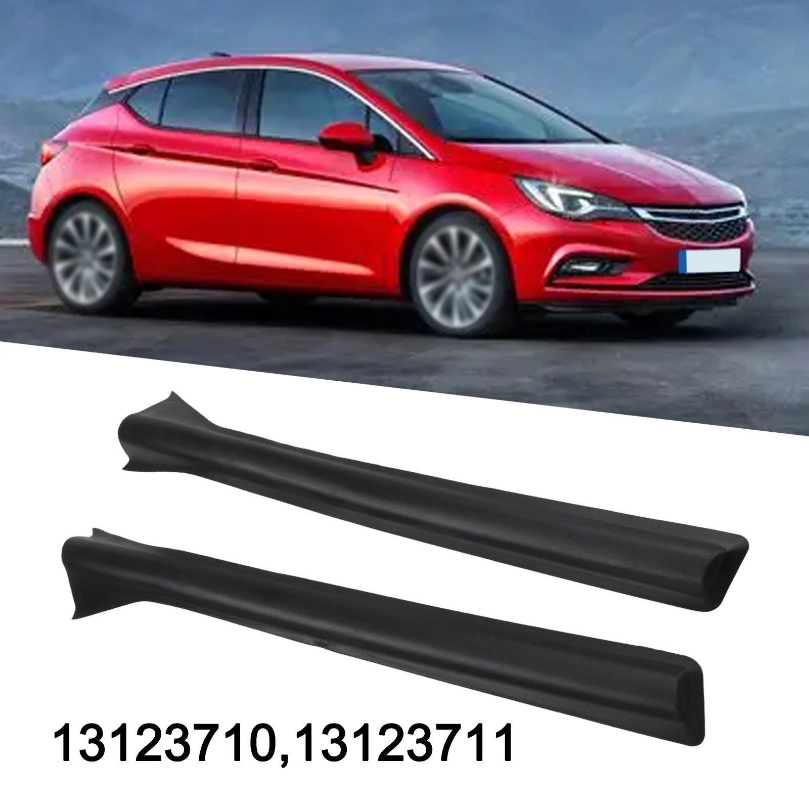 Auto-Tür-B-Säulen-Dichtungsstreifen für Opel 13123710 13123711 Schwarz ABS Links Rechts B-Säulen-Wetterschutzstreifen Reparatur-Ersatzteile – Detail 1