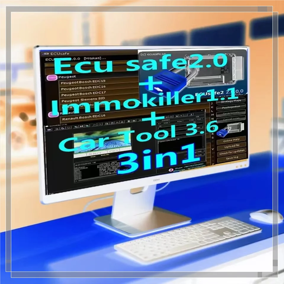

Software Car Tool vehicle immobilizer system Car Repair Airbags Decode Radio VP Pomp Cartool V3.6 Immo Killer V1.1 ECUSafe V2.0