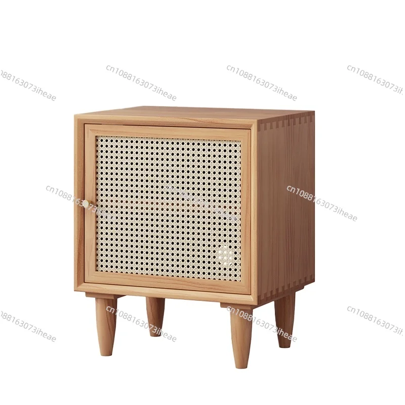 Straight Solid Wood Bedside Table Modern Simple Small HouseholdNight Table