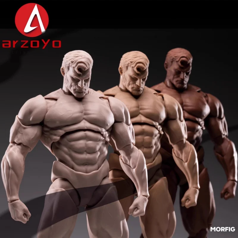 

INART MORFIG 1/12 Scale Super Flexible Joint Body 12'' 17.3cm Strong Muscle Male Soldier Action Figure Body for Collection