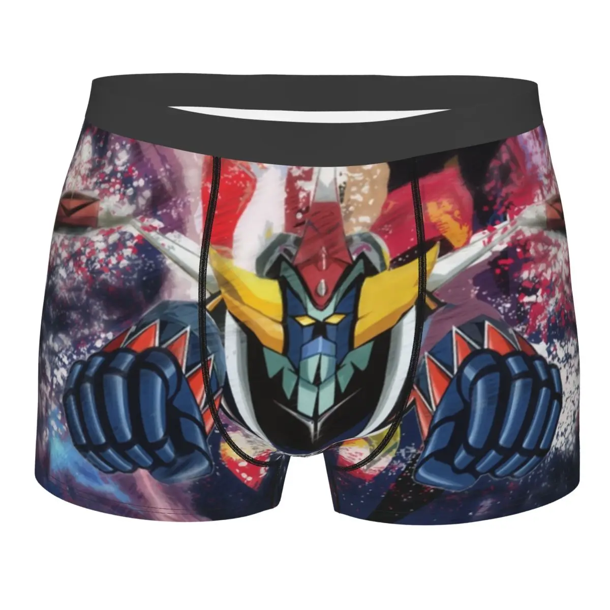 Custom Cool Goldorak Grendizer Underwear Men Breathable Ufo Robot Anime Boxer Briefs Shorts Panties Soft Underpants For Homme