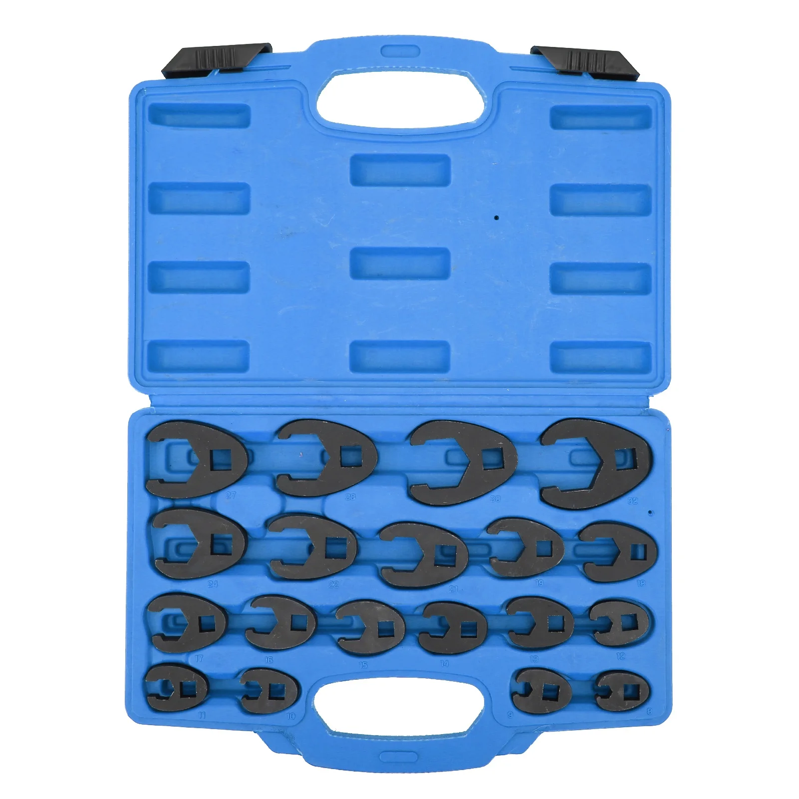 

19Pcs/Set Steel Drive Crowfoot Wrench Metric Kits Plated Crow Foot Open End Spanner Repair Tools 8‑32mm/0.3‑1.3in