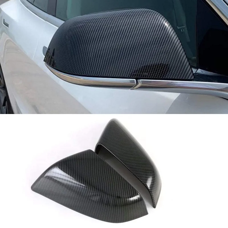 Cubierta de espejo retrovisor lateral para coche Tesla modelo S 2017 2018 2019, carcasa de repuesto, 2 unids/set