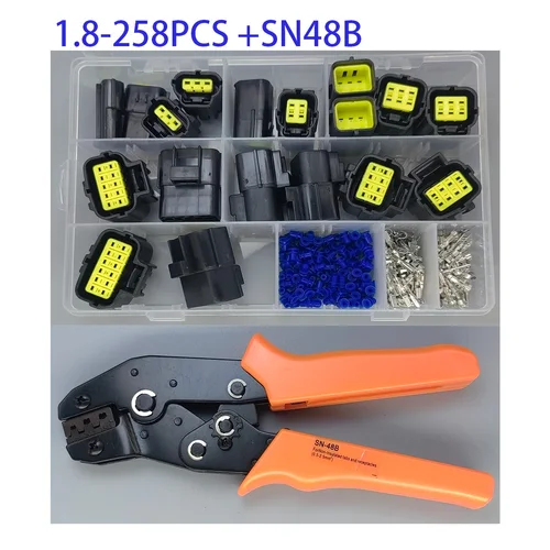 Imagen 2 del producto Conector eléctrico automotriz a prueba de agua, Kit de enchufe de conector de cable automotriz con herramienta de 1,8 MM, 1/2/3/4/6/8/10/12/16PIN Pin waterp