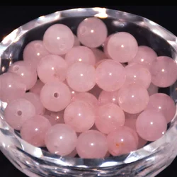 Rose Quartz Loose Beads Natural Gemstone Smooth Round for Jewelry Making Розовый кварц