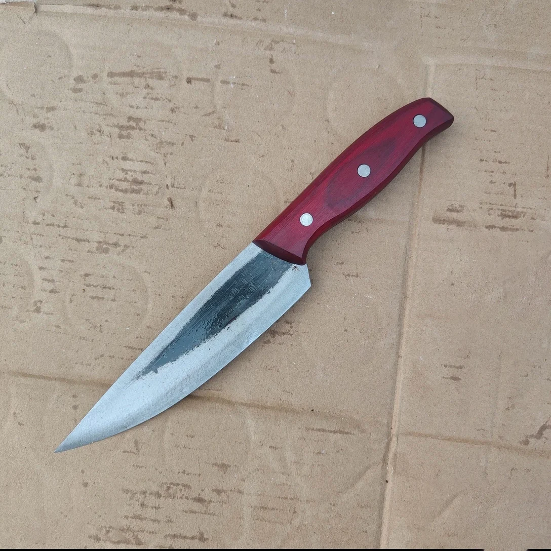 

6.5 Inch Chef Knife Artillery Steel Blade Utility Slicing Vegetables Cleaver Meat BBQ Handmade Forged Kitchen Knives Wood Handle